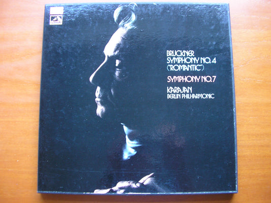 BRUCKNER: SYMPHONIES Nos. 4 & 7       KARAJAN / BERLIN PHILHARMONIC   3LP     SLS 811
