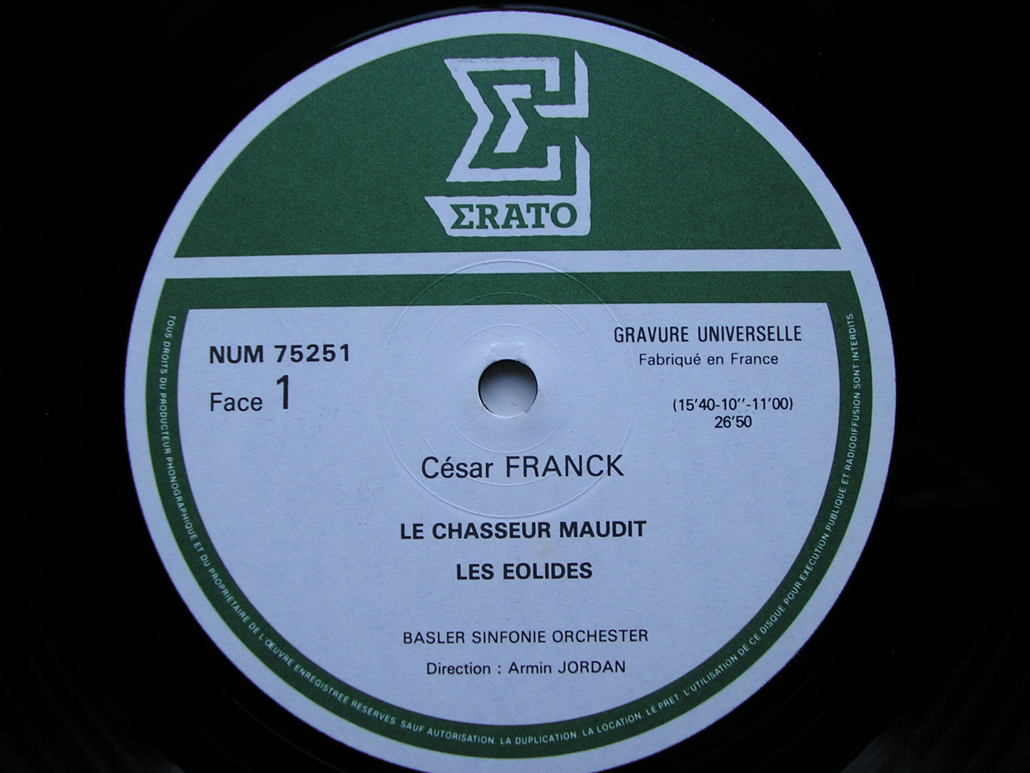 FRANCK: LE CHASSEUR MAUDIT / LES EOLIDES / PSYCHE JORDAN / BASLE SYMPHONY NUM 75251