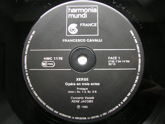 CAVALLI: XERXES JACOBS / NELSON / GALL / POULENARD / DE MAY / ENSEMBLE INSTRUMENTAL / JACOBS 4LP HMC 1175-78