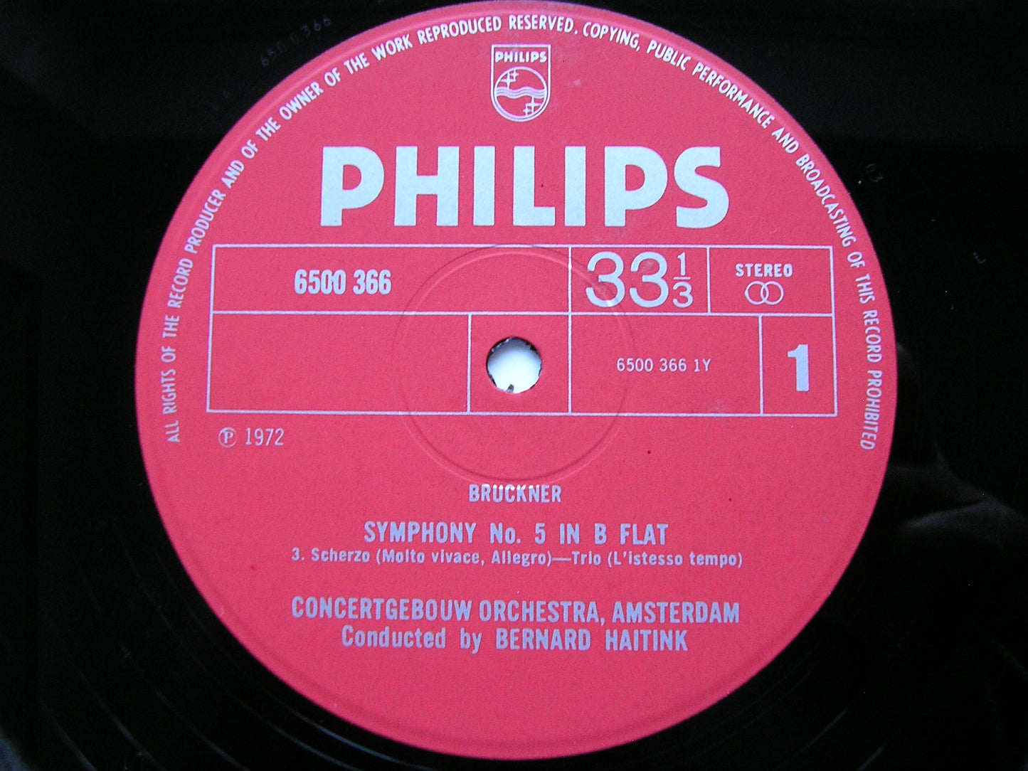 BRUCKNER: SYMPHONY No. 5 HAITINK / CONCERTGEBOUW ORCHESTRA 2LP 6500 365 / 6