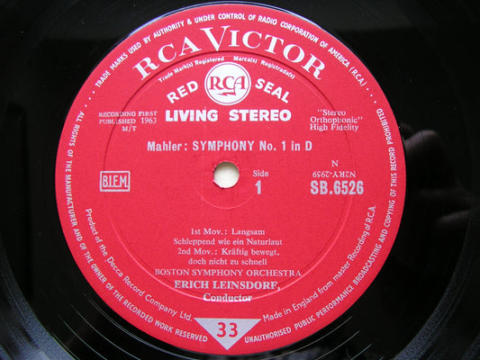 MAHLER: SYMPHONY No. 1 LEINSDORF / BOSTON SYMPHONY SB 6526
