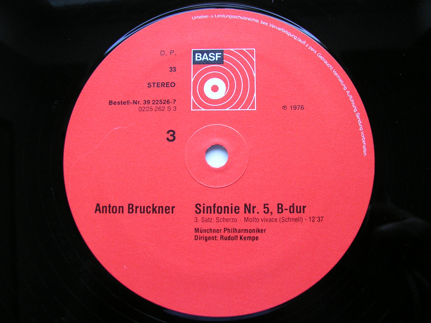 BRUCKNER: SYMPHONY No. 5       KEMPE / MUNICH PHILHARMONIC    2LP      39 22526 - 7