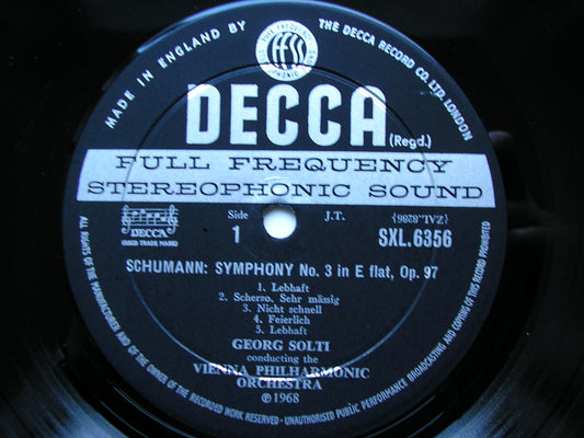 SXL 6356 SCHUMANN: SYMPHONIES Nos. 3 & 4 SOLTI / VIENNA PHILHARMONIC ED2