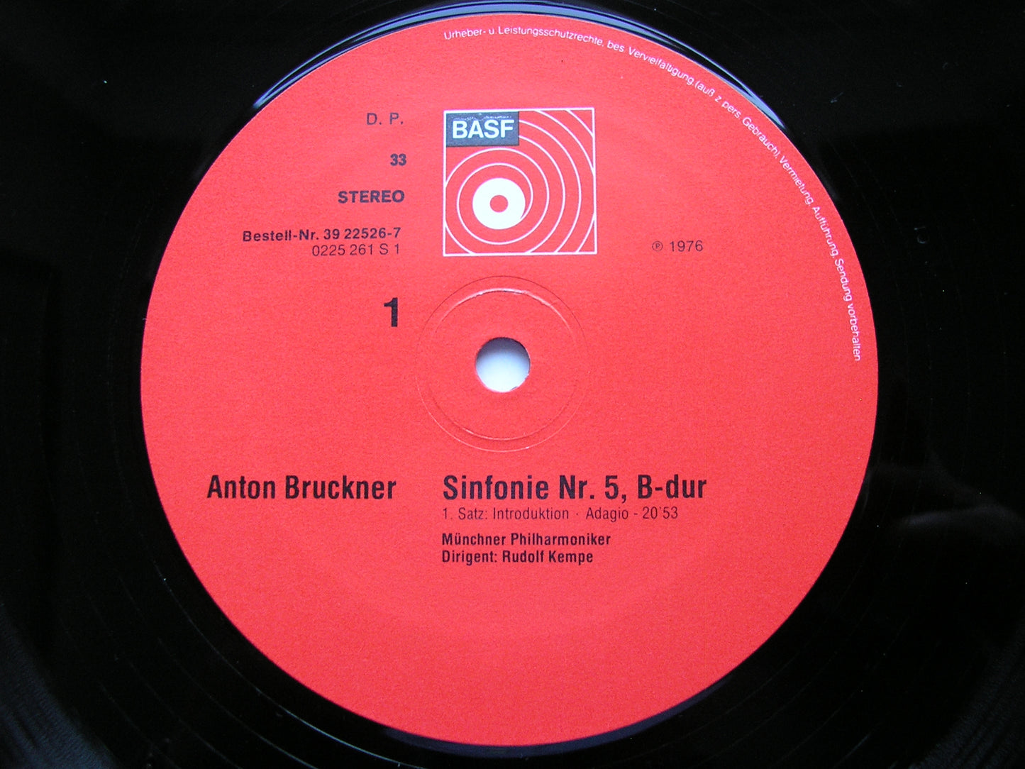 BRUCKNER: SYMPHONY No. 5       KEMPE / MUNICH PHILHARMONIC    2LP      39 22526 - 7