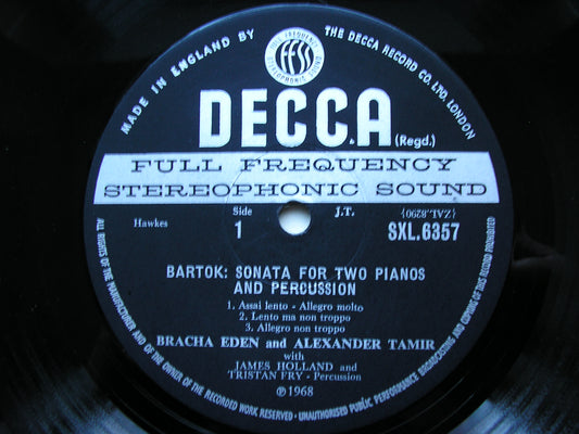 SXL 6357 BARTOK: SONATA FOR TWO PIANOS & PERCUSSION / POULENC: SONATA EDEN & TAMIR ED3