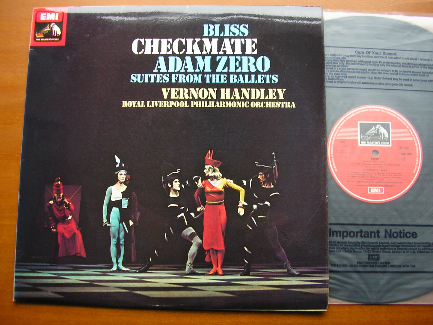 BLISS: CHECKMATE / ADAM ZERO  ballet suites      VERNON HANDLEY / ROYAL LIVERPOOL PHILHARMONIC     ASD 3687