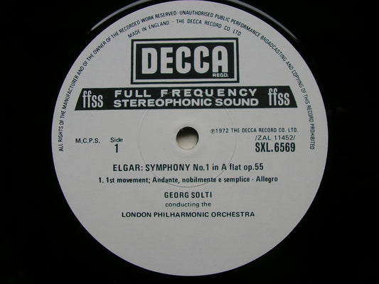 ELGAR: SYMPHONY No. 1       SOLTI / LONDON PHILHARMONIC     SXL 6569
