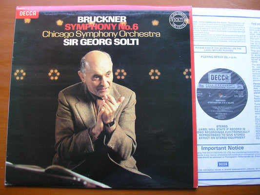BRUCKNER: SYMPHONY NO. 6      SOLTI / CHICAGO SYMPHONY     SXL 6946