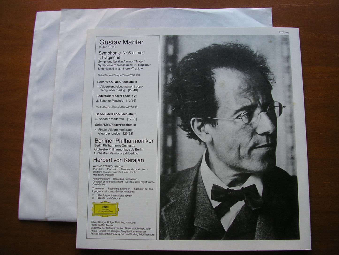 MAHLER: SYMPHONY No. 6 KARAJAN / BERLIN PHILHARMONIC 2707 106