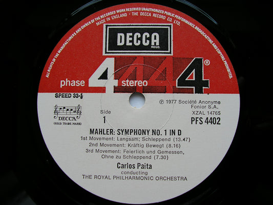 MAHLER: SYMPHONY No. 1 PAITA / ROYAL PHILHARMONIC PFS 4402