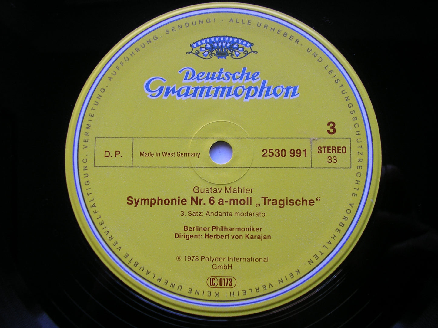 MAHLER: SYMPHONY No. 6 KARAJAN / BERLIN PHILHARMONIC 2707 106
