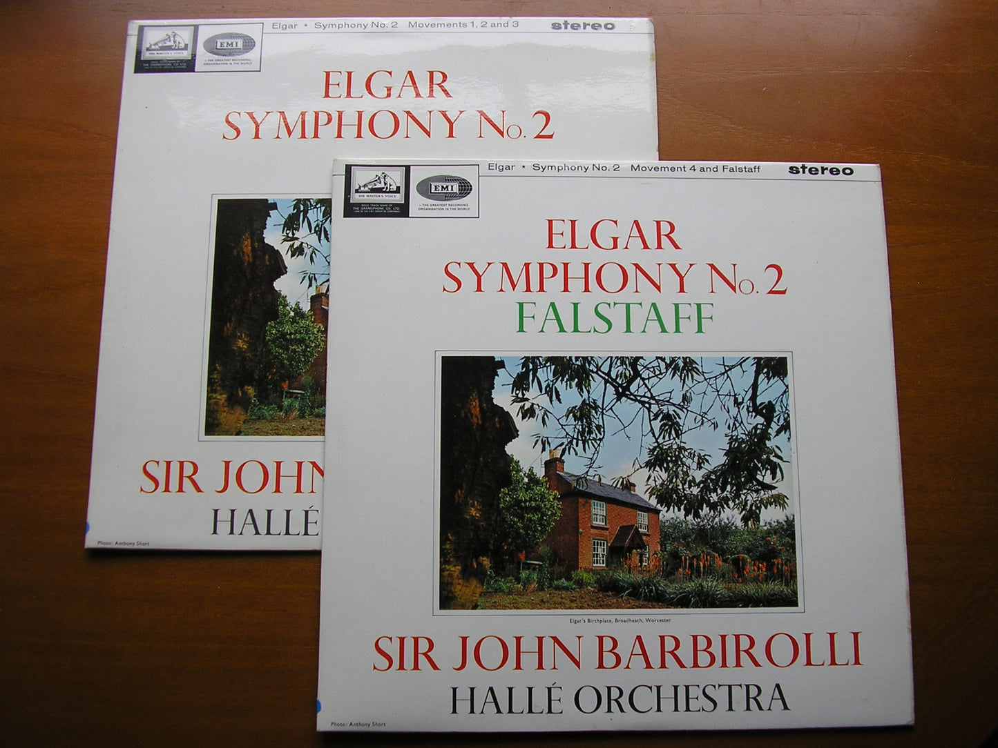 ELGAR: SYMPHONY No. 2 / FALSTAFF     BARBIROLLI / HALLE ORCHESTRA    2LP     ASD 610 / 611