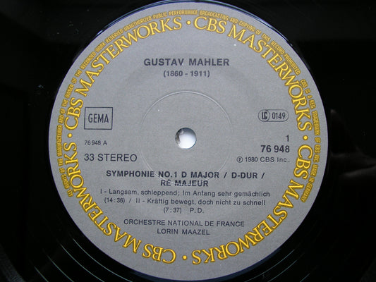MAHLER: SYMPHONY No. 1 MAAZEL / FRENCH NATIONAL ORCHESTRA 76948