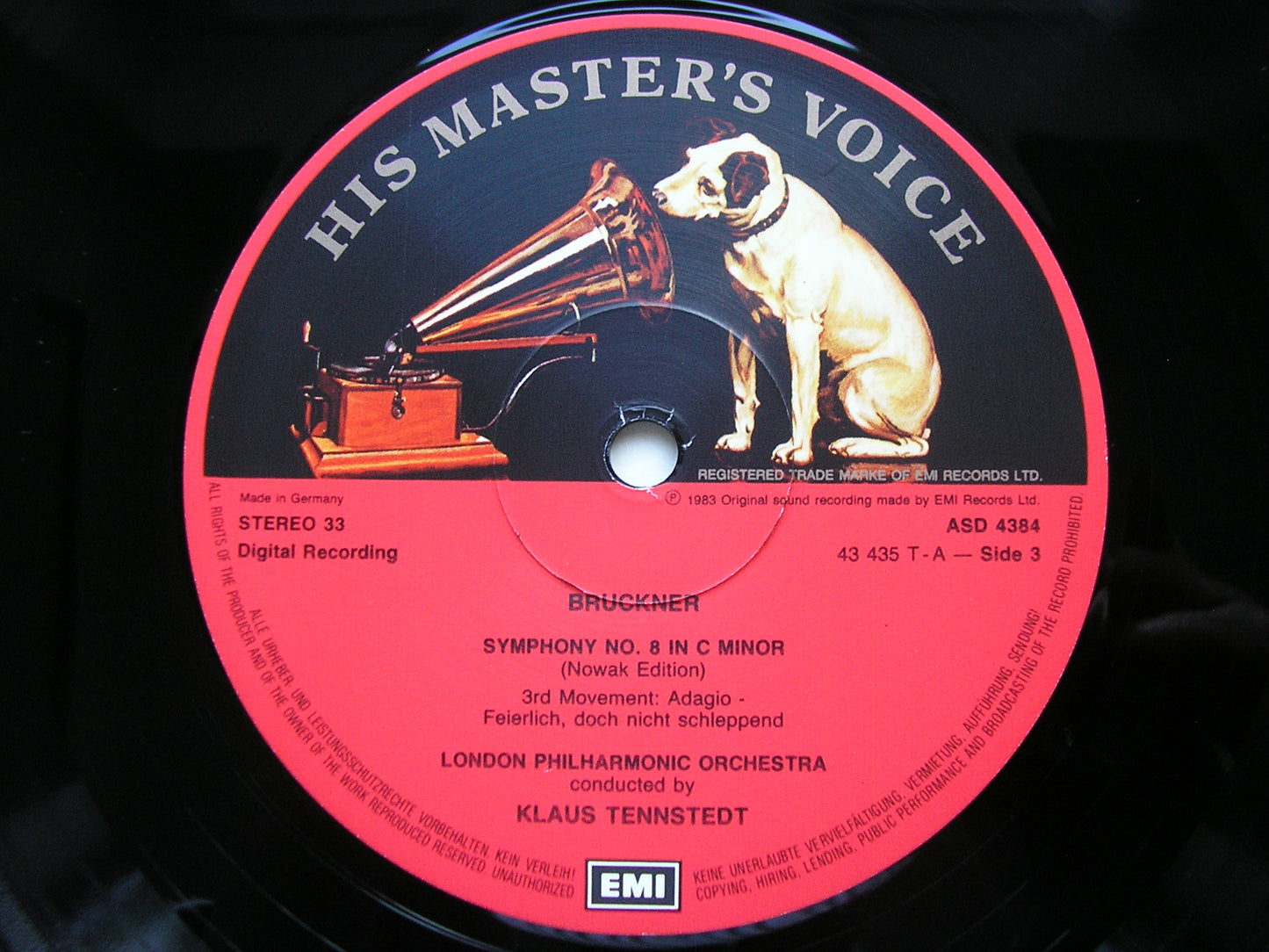 BRUCKNER: SYMPHONY No. 8     TENNSTEDT / LONDON PHILHARMONIC    2LP     SLS 5290