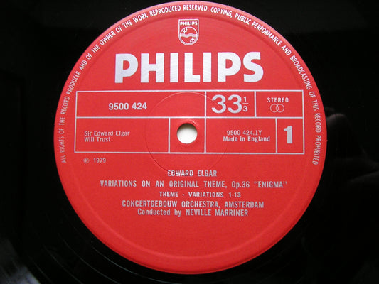 ELGAR: ENIGMA VARIATIONS / POMP & CIRCUMSTANCE MARCHES Nos. 1 / 2 / 4     MARRINER / CONCERTGEBOUW ORCHESTRA    9500 424