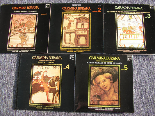 CARMINA BURANA: A COLLECTION OF VOCAL & INSTRUMENTAL PIECES FROM THE 13th CENTURY MANUSCRIPT           CLEMENCIC CONSORT      HM 335 - 339