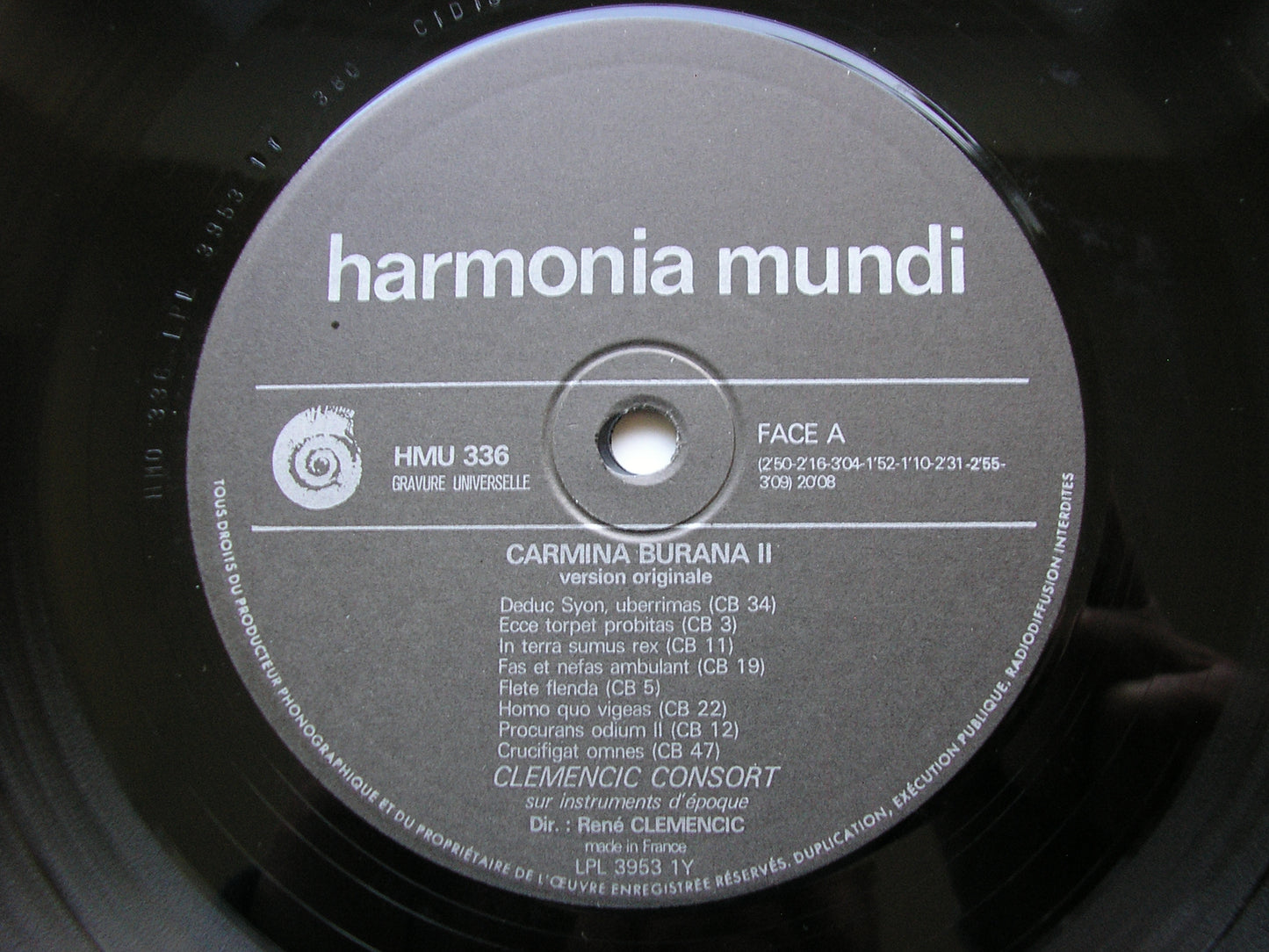 CARMINA BURANA: A COLLECTION OF VOCAL & INSTRUMENTAL PIECES FROM THE 13th CENTURY MANUSCRIPT           CLEMENCIC CONSORT      HM 335 - 339