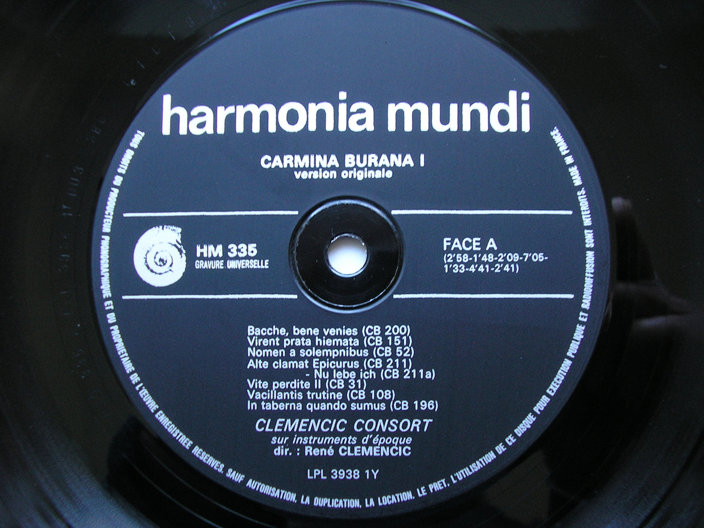 CARMINA BURANA: A COLLECTION OF VOCAL & INSTRUMENTAL PIECES FROM THE 13th CENTURY MANUSCRIPT           CLEMENCIC CONSORT      HM 335 - 339