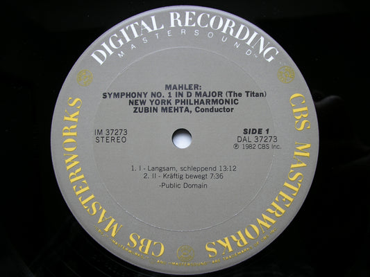 MAHLER: SYMPHONY No. 1 MEHTA / NEW YORK PHILHARMONIC IM 37273