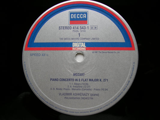 MOZART: PIANO CONCERTOS Nos. 8 & 9 ASHKENAZY / PHILHARMONIA 414 543