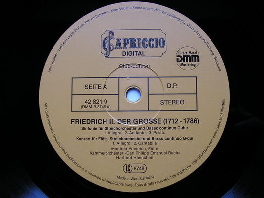 FREDERICK THE GREAT: SYMPHONIES & FLUTE CONCERTOS CPE BACH CHAMBER ORCHESTRA / HAENCHEN 428219