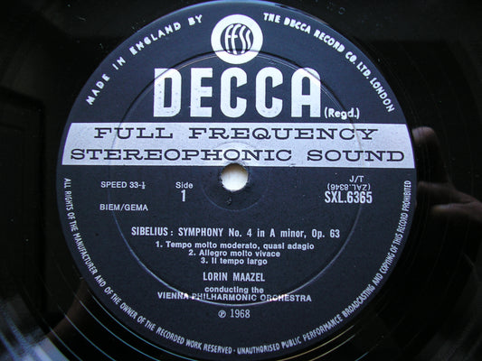 SXL 6365 SIBELIUS: SYMPHONY No. 4 / TAPIOLA MAAZEL / VIENNA PHILHARMONIC ED2