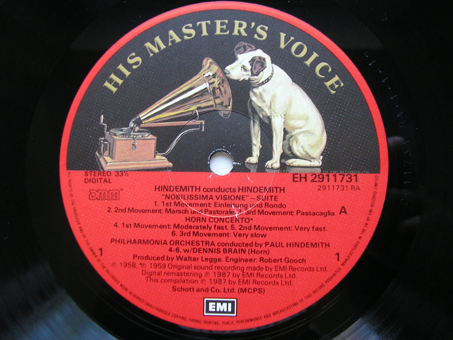 HINDEMITH CONDUCTS HINDEMITH: ORCHESTRAL MUSIC     PHILHARMONIA ORCHESTRA / HINDEMITH     EH 29 1173