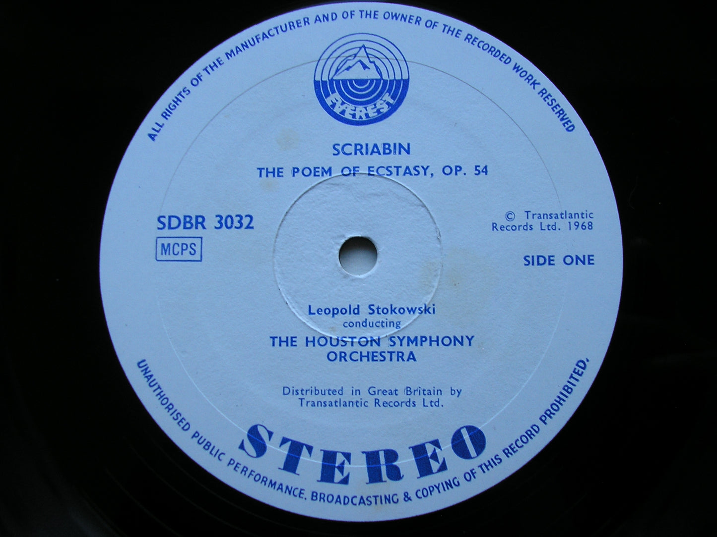 SCRIABIN: THE POEM OF ECSTASY / AMIROV: AZERBAIJAN MUGAM     STOKOWSKI / HOUSTON SYMPHONY    SDBR 3032