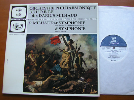 MILHAUD: SYMPHONIES Nos. 4 & 8     FRENCH RADIO ORCHESTRA / MILHAUD      STU 70452