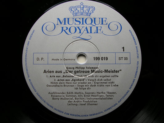 TELEMANN: ARIAS from 'The Constant Music Master' MATHIS / HOPPER / HAEFLIGER / McDANIEL / ULSAMER 199019