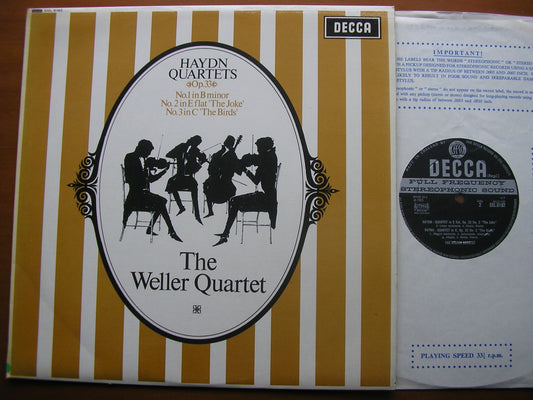 HAYDN: STRING QUARTETS Nos. 1 / 2 / 3 Op. 33    THE WELLER QUARTET    SXL 6182