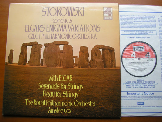 ELGAR: ENIGMA VARIATIONS / SERENADE FOR STRINGS / ELEGY     STOKOWSKI / CZECH PHILHARMONIC       PFS 4338