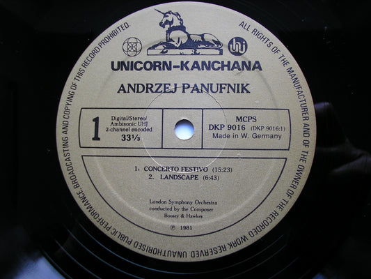 PANUFNIK: CONCERTO FESTIVO / LANDSCAPE / CONCERTINO PANUFNIK / LONDON SYMPHONY DKP 9016