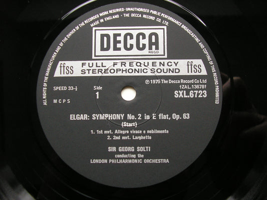 ELGAR: SYMPHONY No. 2     SOLTI / LONDON PHILHARMONIC     SXL 6723