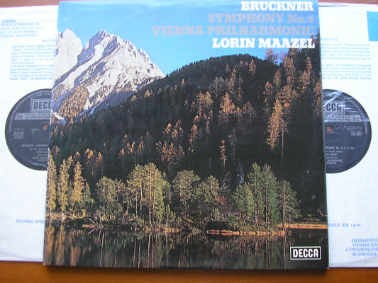 BRUCKNER: SYMPHONY No. 5      MAAZEL / VIENNA PHILHARMONIC    2LP     SXL 6688 / 7