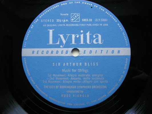 BLISS: MEDITATIONS ON A THEME BY JOHN BLOW / MUSIC FOR STRINGS   RIGNOLD / CBSO   SRCS 33