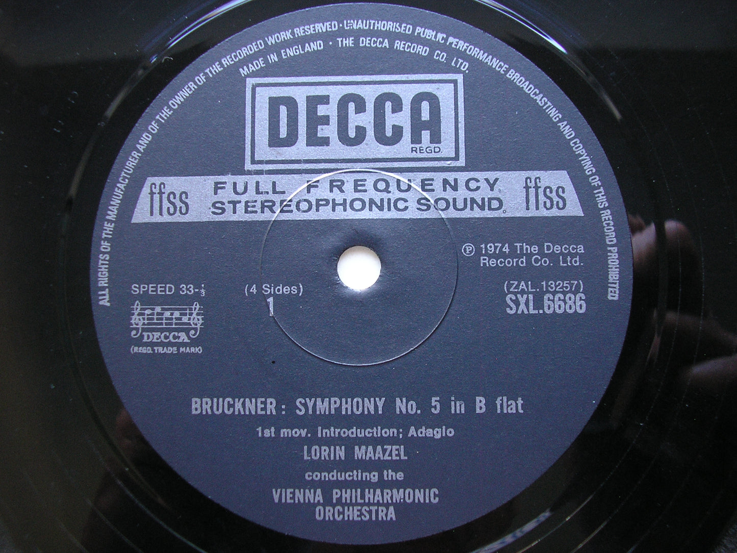 BRUCKNER: SYMPHONY No. 5      MAAZEL / VIENNA PHILHARMONIC    2LP     SXL 6688 / 7