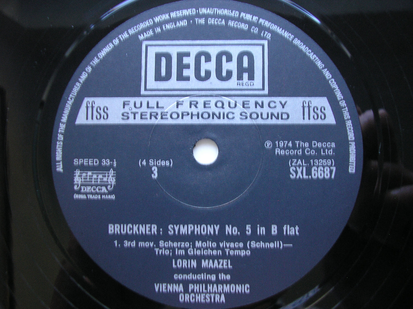BRUCKNER: SYMPHONY No. 5      MAAZEL / VIENNA PHILHARMONIC    2LP     SXL 6688 / 7