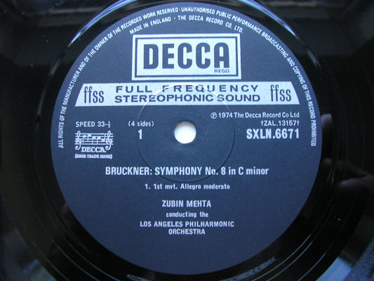 BRUCKNER: SYMPHONY No. 8          MAAZEL / LOS ANGELES PHILHARMONIC     2LP       SXL 6671 / 2