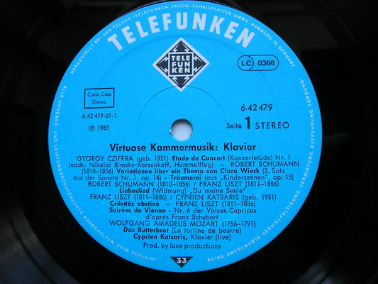 VIRTUOSO CHAMBERMUSIC: CZIFFRA / SCHUMANN / LISZT / CHOPIN / GOTTSCHALK / BACH       CYPRIEN KATSARIS      6.42479