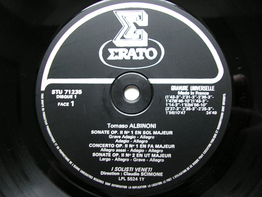 ALBINONI: TWELVE CONCERTOS & SONATAS Op. 11 I SOLOISTI VENETI / SCIMONE 2LP STU 71234