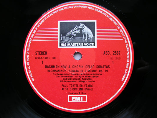 RACHMANINOV: CELLO SONATA / CHOPIN: CELLO SONATA TORTELIER / CICCOLINI ASD 2587