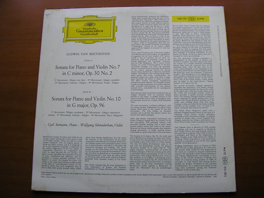 BEETHOVEN: VIOLIN SONATAS Nos. 7 & 10       SCHNEIDERHAN / SEEMANN     138 123