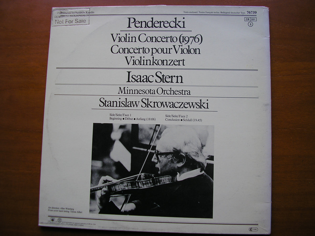 PENDERECKI: VIOLIN CONCERTO STERN / MINNESOTA SYMPHONY ORCHESTRA / SKROWACZEWSKI 76739