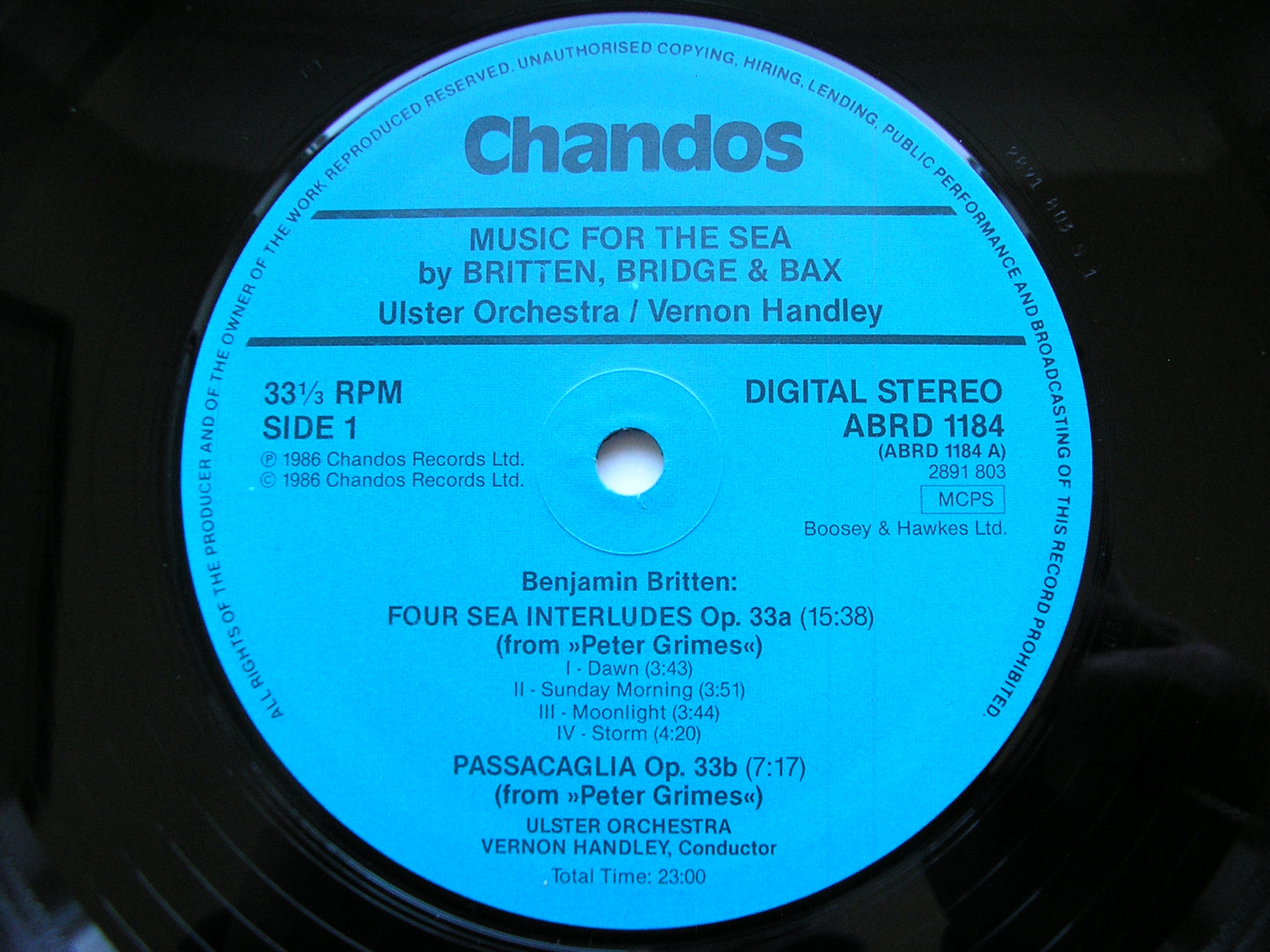 BRITTEN / BRIDGE / BAX: ORCHESTRAL WORKS HANDLEY / ULSTER ORCHESTRA ABRD 1184