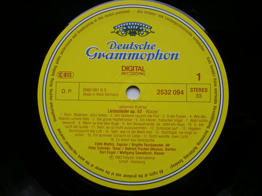 BRAHMS: LIEBESLIEDER-WALZER Op. 52 & Op. 65    MATHIS / FASSBAENDER / SCHREIER / FISCHER-DIESKAU / ENGEL / SAWALLISCH     2532 094