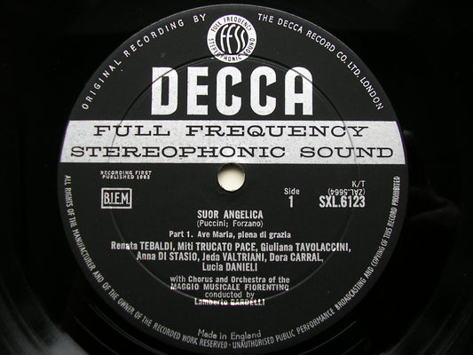 SXL 6123 PUCCINI: SUOR ANGELICA TEBALDI / SIMIONATO / MMF / GARDELLI ED1