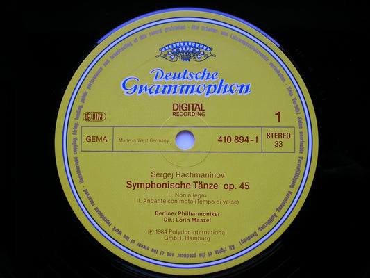 RACHMANINOV: SYMPHONIC DANCES / VOCALISE / INTERMEZZO MAAZEL / BERLIN PHILHARMONIC 410 894