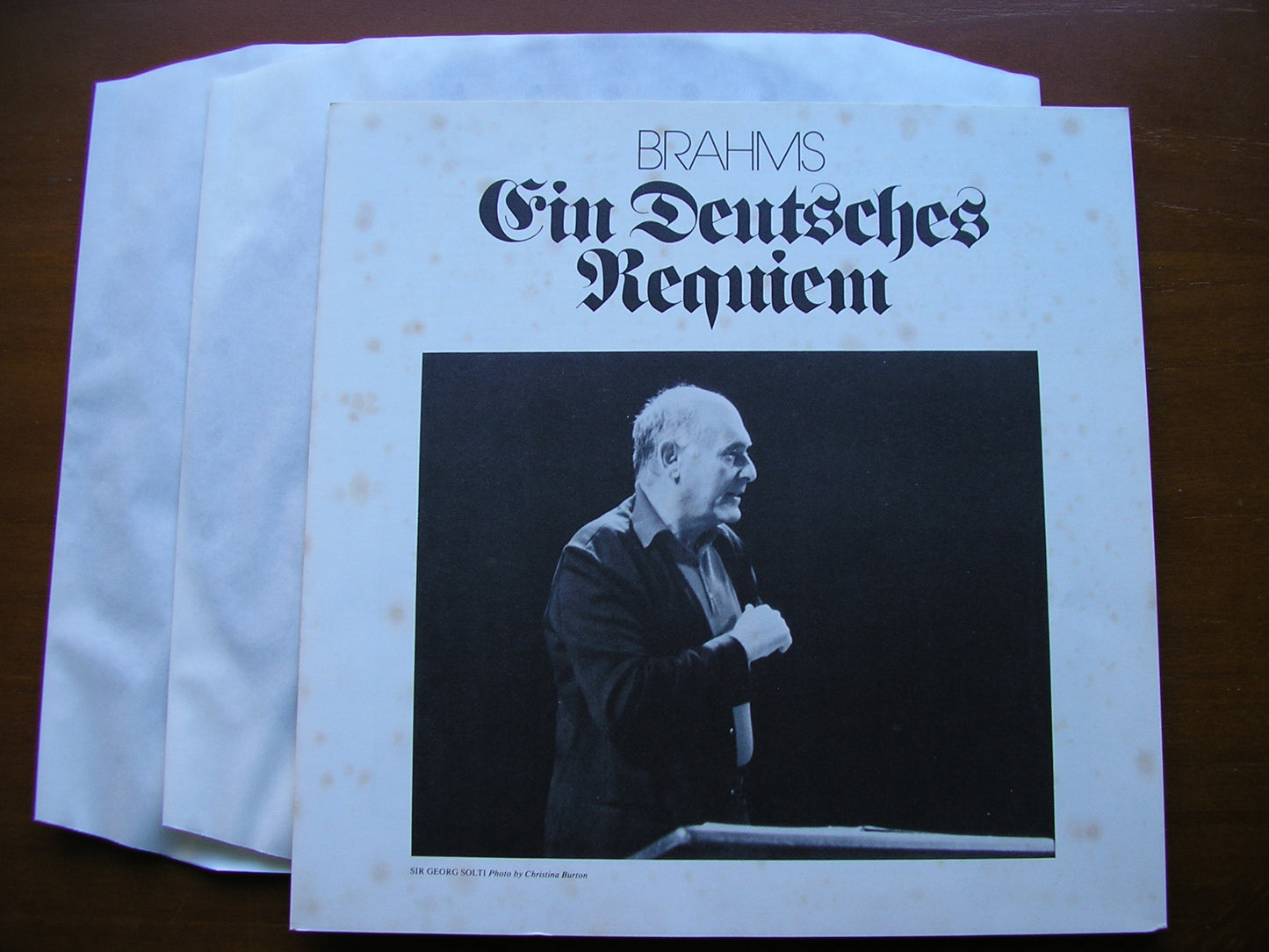 BRAHMS: EIN DEUTSCHES REQUIEM / HAYDN VARIATIONS SOLOISTS / CHICAGO SYMPHONY / SOLTI 2LP D135D 2