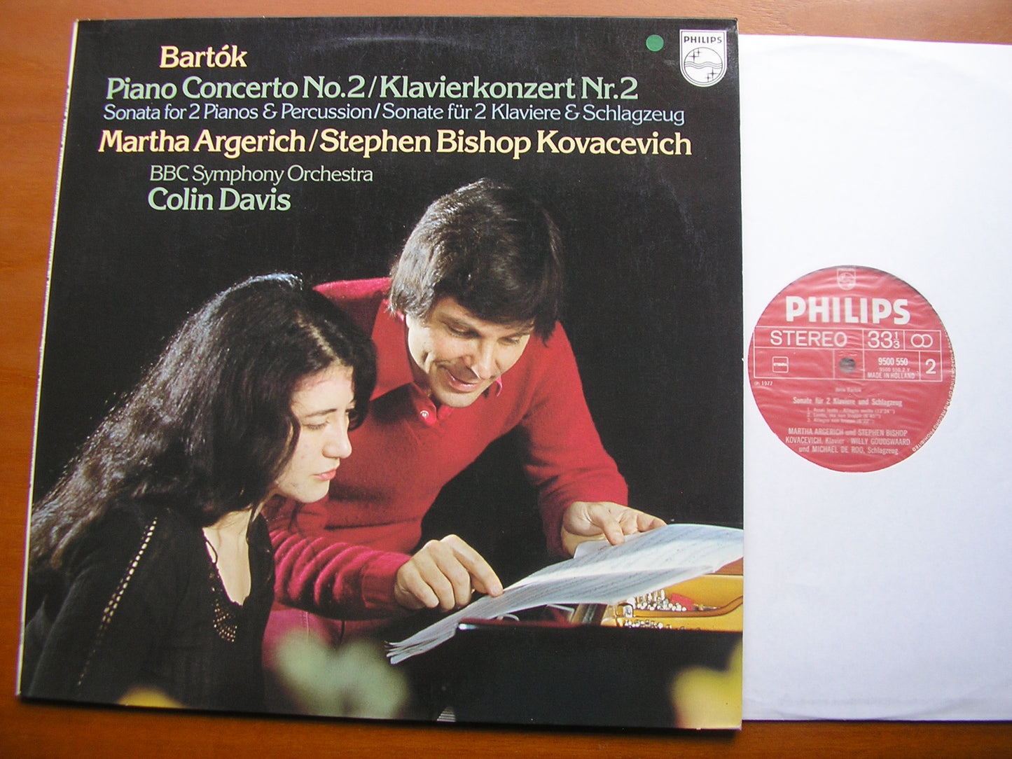 BARTOK: PIANO CONCERTO No. 2 / SONATA FOR 2 PIANOS & PERCUSSION      BISHOP / ARGERICH /BBC SYMPHONY    9500 550
